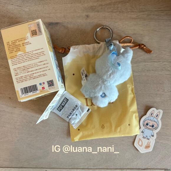 Pop Mart Pin For Love Plush Pendant Letter D Light Blue – Open Box - Picture 2 of 11